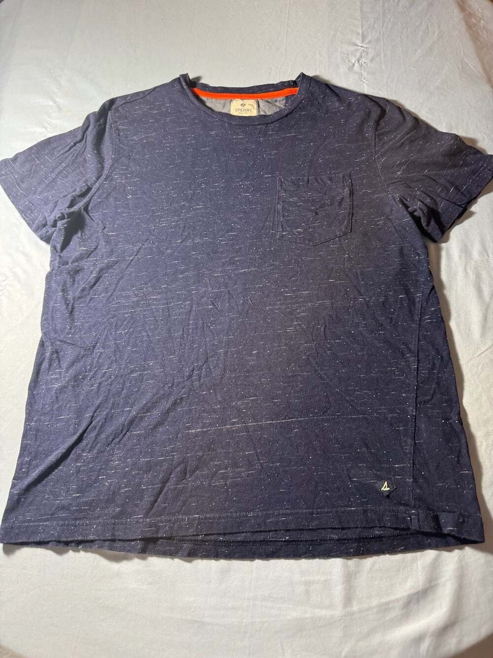 Sperry Navy Heathered Pocket T-Shirt XXL